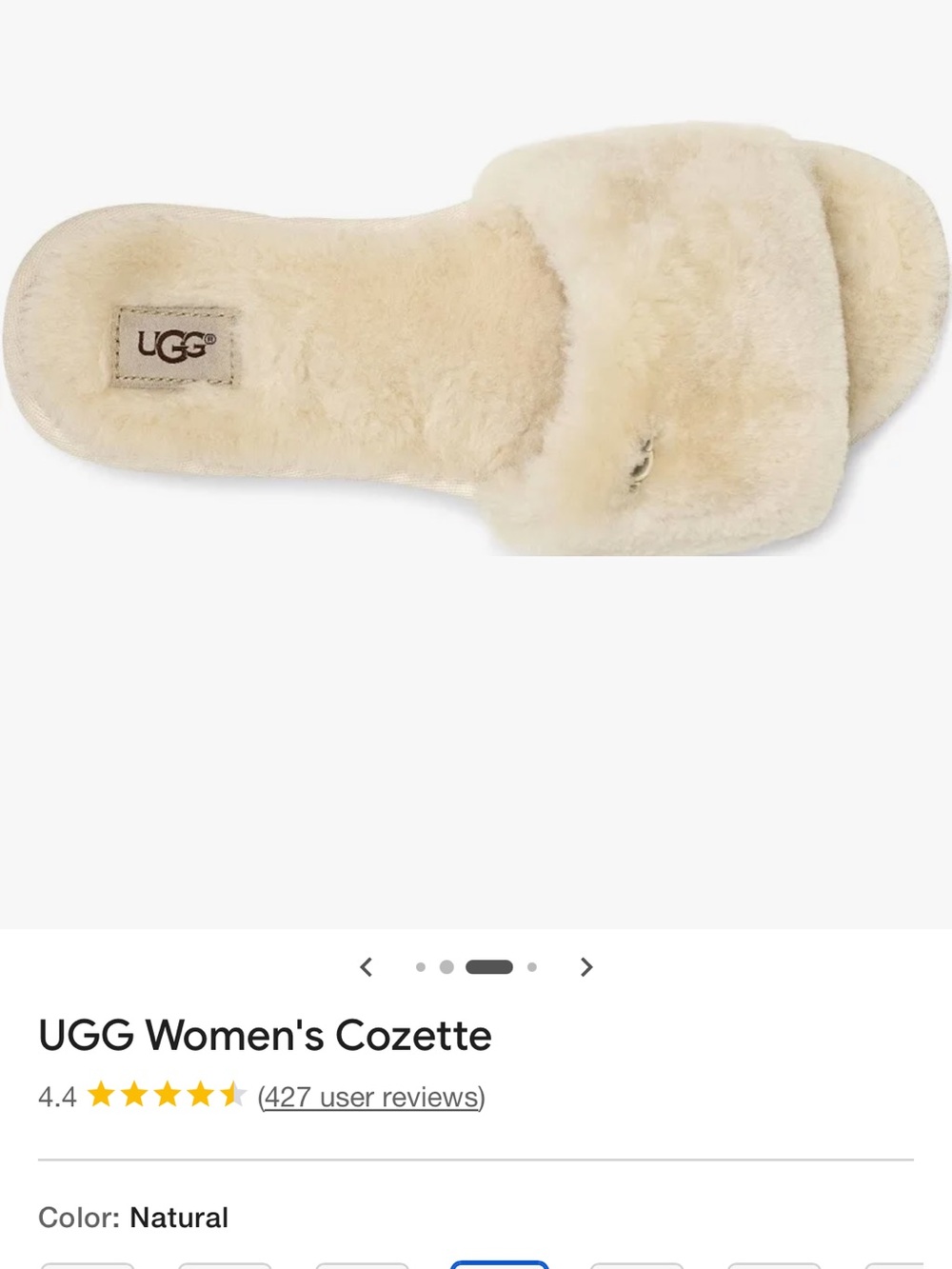 UGG Women's Cozette Slide - Natural Shearling